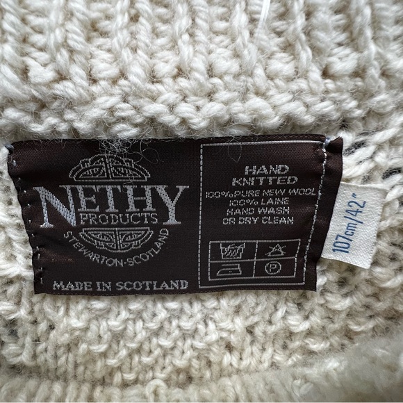 Nethy Wool Sweater Cable-knit Natural Fiber Breathable - Picture 2 of 3